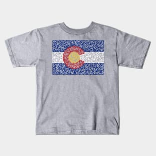 Low Poly Colorado Flag Kids T-Shirt